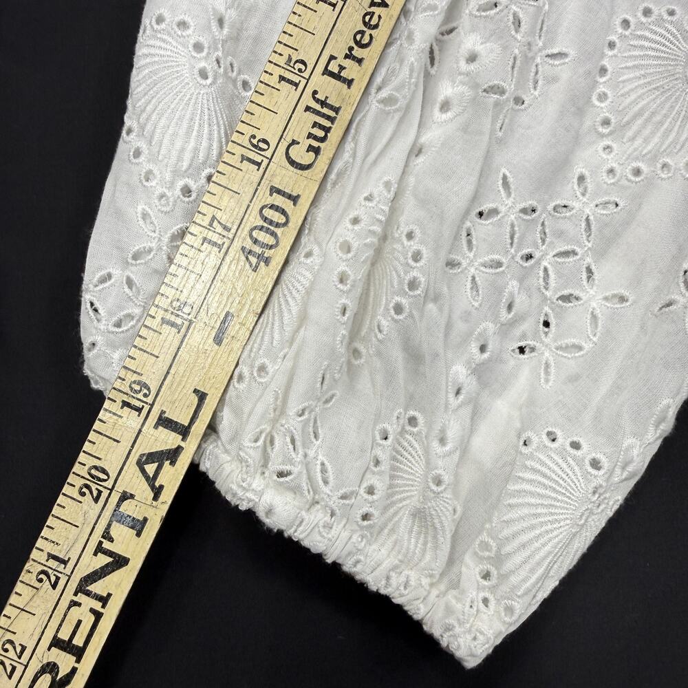 Johnny Was Women's Jade White Eyelet Tiered shift Dress Size XL - Picture 12 of 12